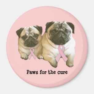 Pug  Breast Cancer Magnet