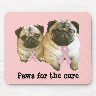 Pug Breast Cancer Mousepad
