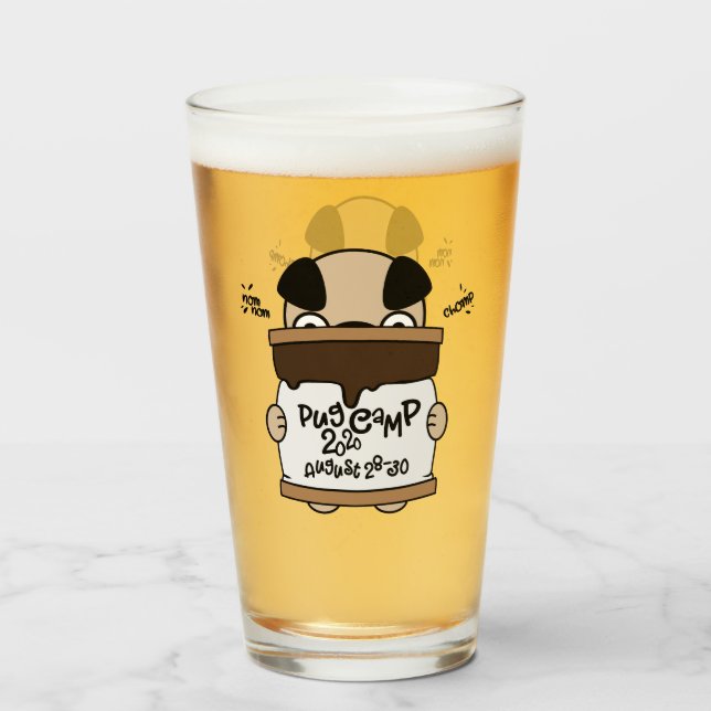 Pug Camp 2020 Glass (Front Filled)