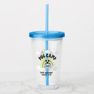 Pug Camp 2021 Acrylic Tumbler