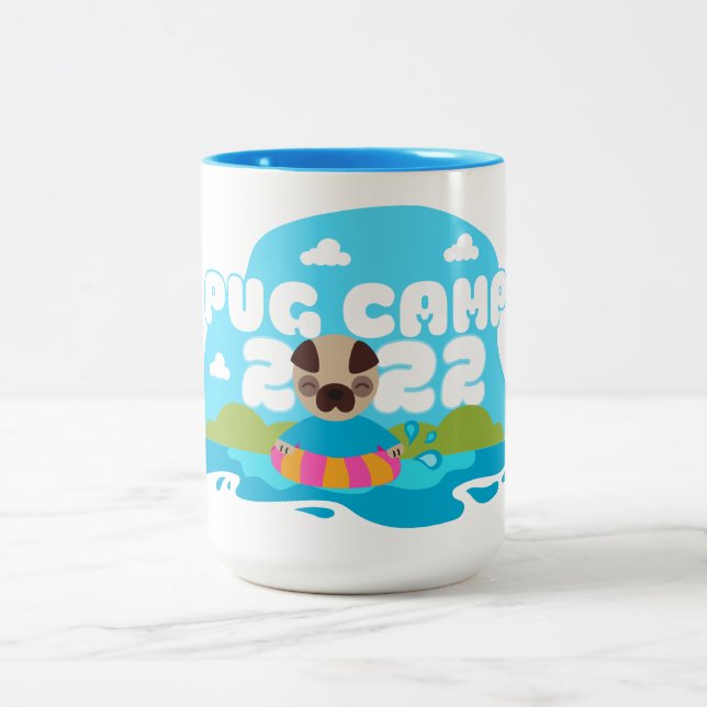Pug Camp 2022 Two Tone Mug (Center)