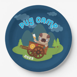 Pug Camp 2023 Paper Plate