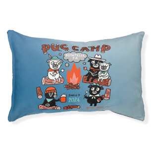 Pug Camp 2024 Dog  Bed