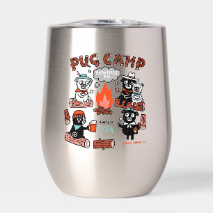 Pug Camp 2024 Stainless Steel Wine Tumbler