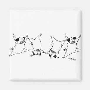 Pug Cartwheels Magnet