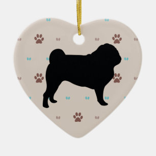 Pug Ceramic Ornament