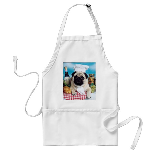 Pug Chef Apron (Front)