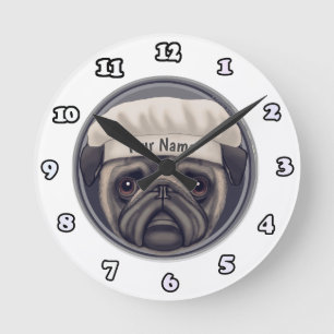 Pug Chef  clock