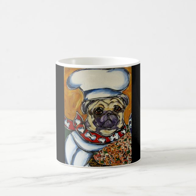 Pug Chef Coffee Mug (Center)