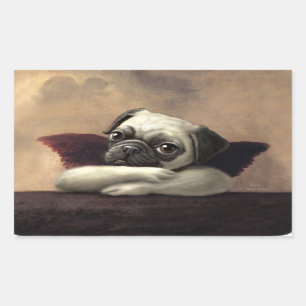 Pug Cherubs Inspired by Raphael Sticker
