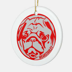 Pug Christmas Ornament