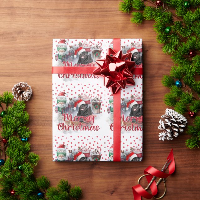 Pug Christmas Themed Wrapping Paper (Holiday Gift)