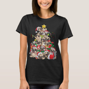 Pug Christmas Tree Dog Santa Xmas Merry Dogmas T-Shirt