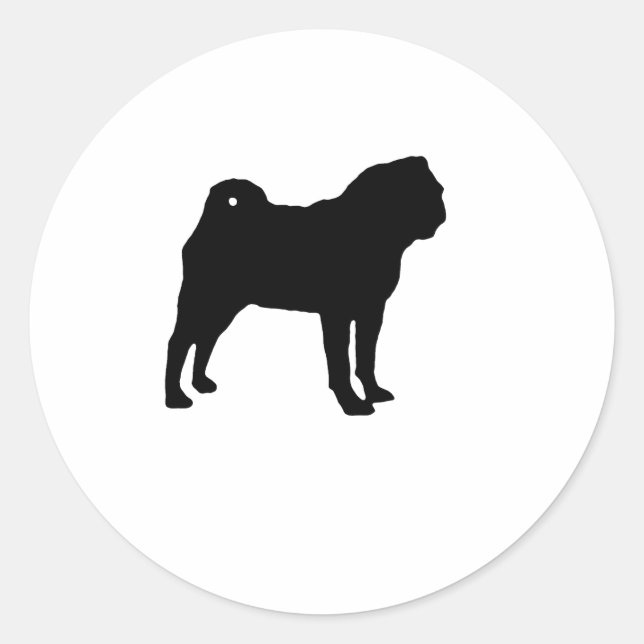 Pug Classic Round Sticker (Front)