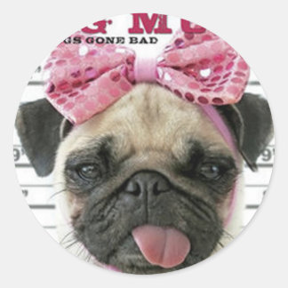 Pug Classic Round Sticker