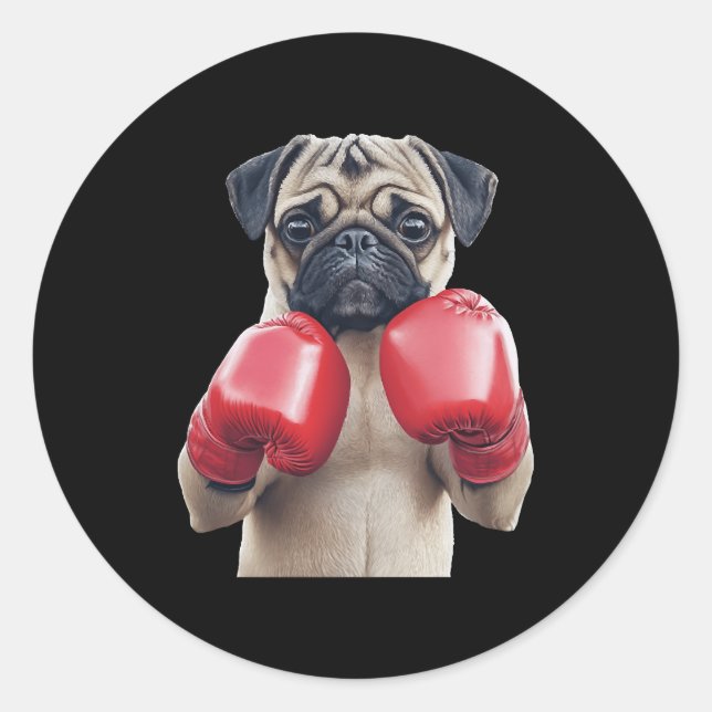 Pug    classic round sticker (Front)