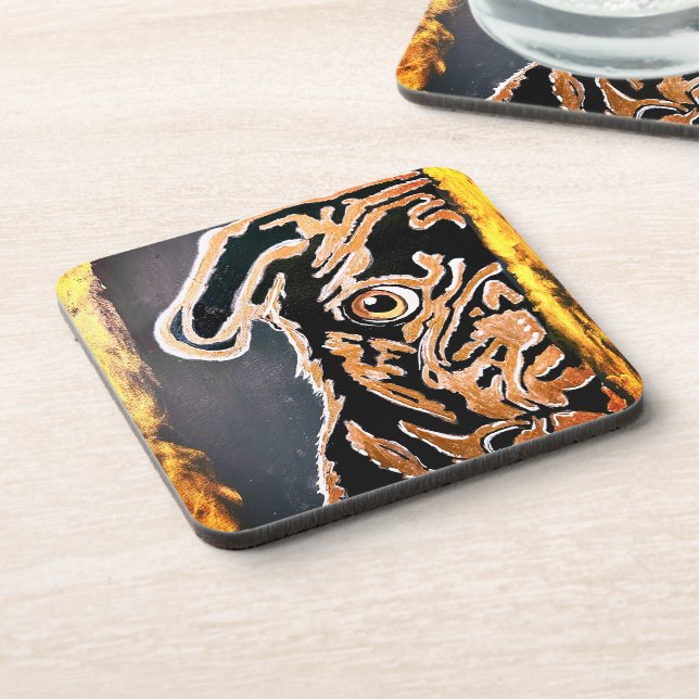 Pug Coasters (Left Side)