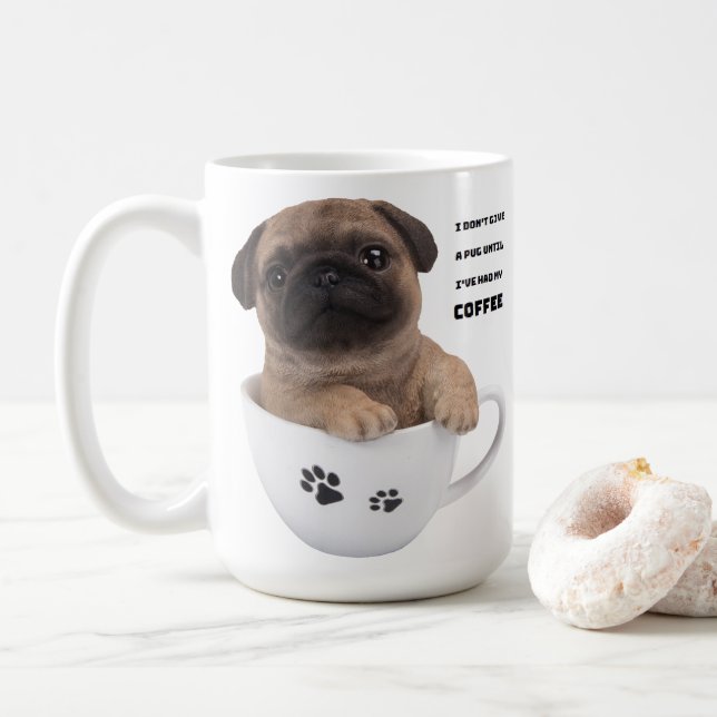 Pug Coffee Mug (With Donut)