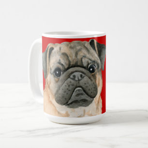 Pug Color Block Coffee Mug