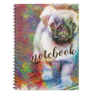 Pug Colourful Sketch Notebook