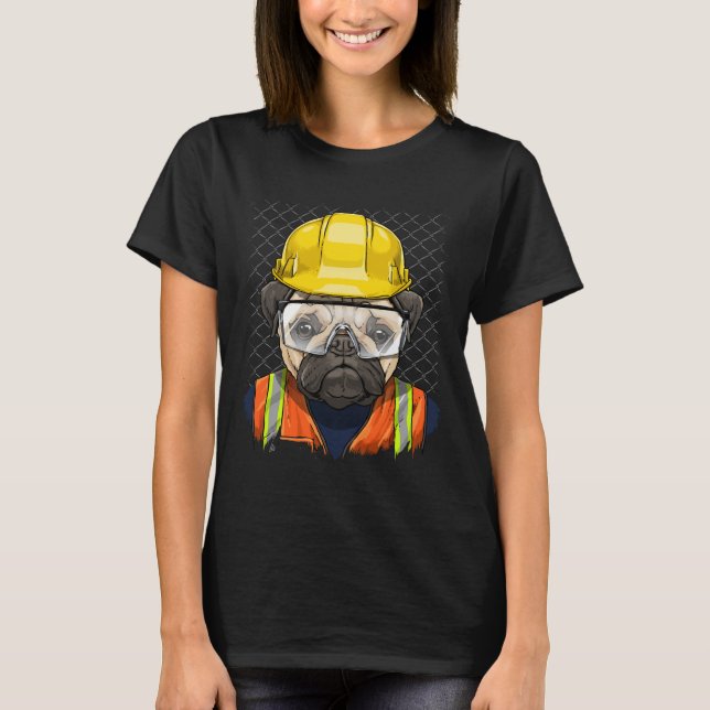 Pug Construction Worker Pug Dog Essential T-Shirt  (Front)
