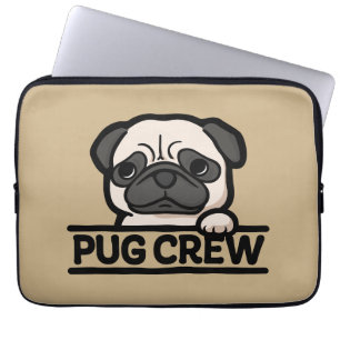 PUG CREW – Funny & Cute Pug Lover Gift Laptop Sleeve