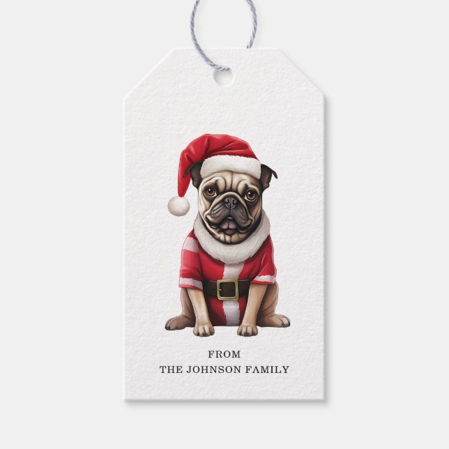 Pug Custom Gift Tags (Front)