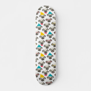 Pug – cute dog in Christmas Skateboard