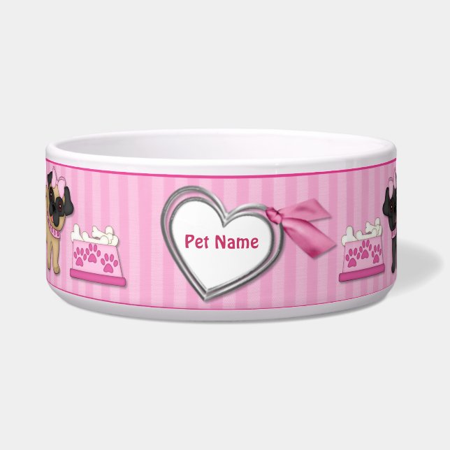 Pug Cuties Pink Stripe - Customize (Front)