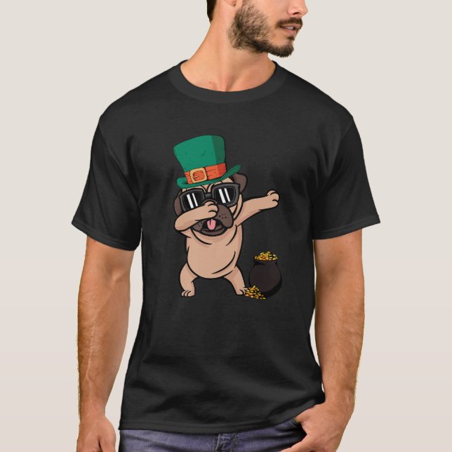 Pug Dabbing Dog St Patricks Day Funny Pug Dog - Do T-Shirt (Front)