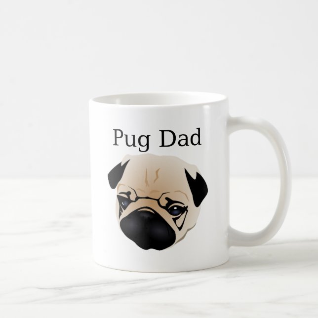 Pug Dad 1 Coffee Mug (Right)