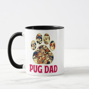 Pug Dad Dog Lovers Father s Day Tee Mug