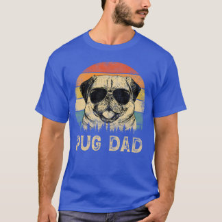 Pug Dad Dog Lovers Fathers Dayee retro T-Shirt