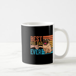 Pug Dad Ever Father's Day Daddy Papa Pug Coffee Mug