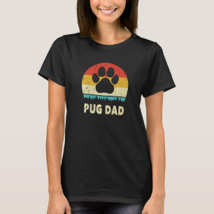 Pug Dad  For Men  Pug Dog Vintage T-Shirt