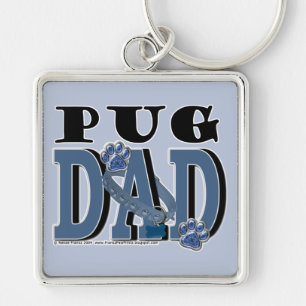 Pug DAD Keychain