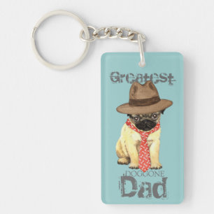 Pug Dad Keychain