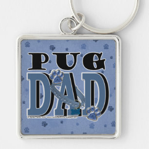 Pug DAD Keychain