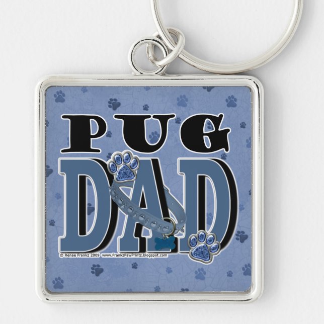 Pug DAD Keychain (Front)