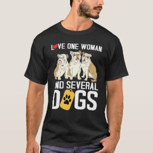 Pug Dad Puggle Husband Love One Woman And Several  T-Shirt