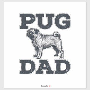 Pug Dad Vintage Engraving Dog Lover Shirt Design_1