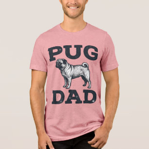 Pug Dad Vintage Engraving Dog Lover Shirt Design_1