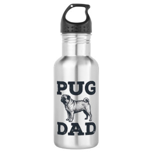 Pug Dad Vintage Engraving Dog Lover Shirt Design_1 532 Ml Water Bottle
