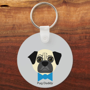 Pug Daddy Keychain