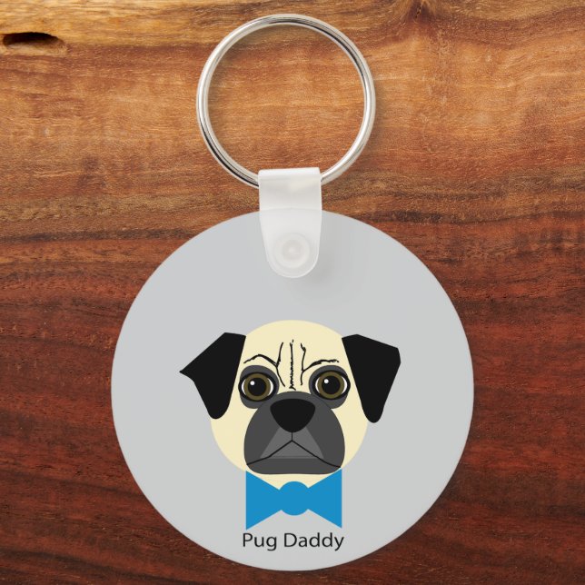 Pug Daddy Keychain (Back)
