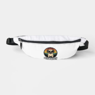 Pug Daddy Vintage Sunset Dog Vector Shirt Design_1 Fanny Pack