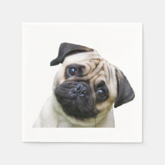 "Pug"design paper napkins