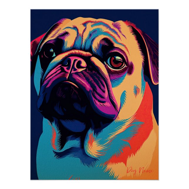 Pug Dog 002 - Bruno Pokopen Poster (Front)