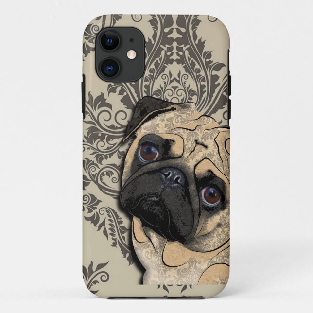 Pug Dog Abstract Pet Pattern Print Case-Mate iPhone Case (Back)