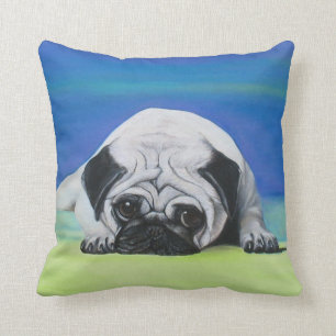 Pug Dog American MoJo Pillow